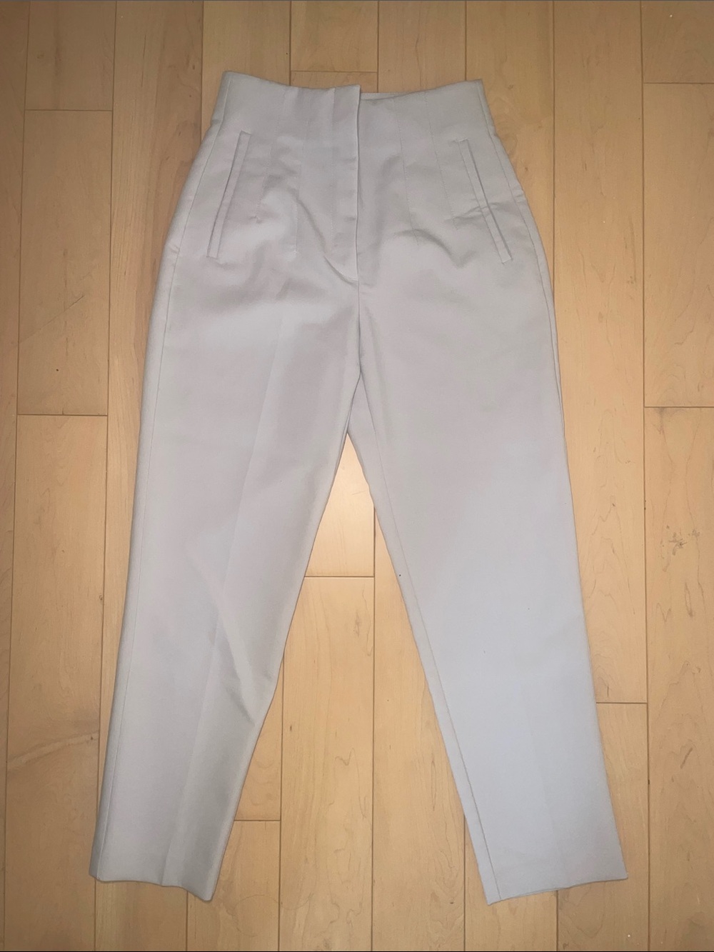ZARA Pants Light Gray Blue Tailored Women's Trousers - Picture 2 of 9